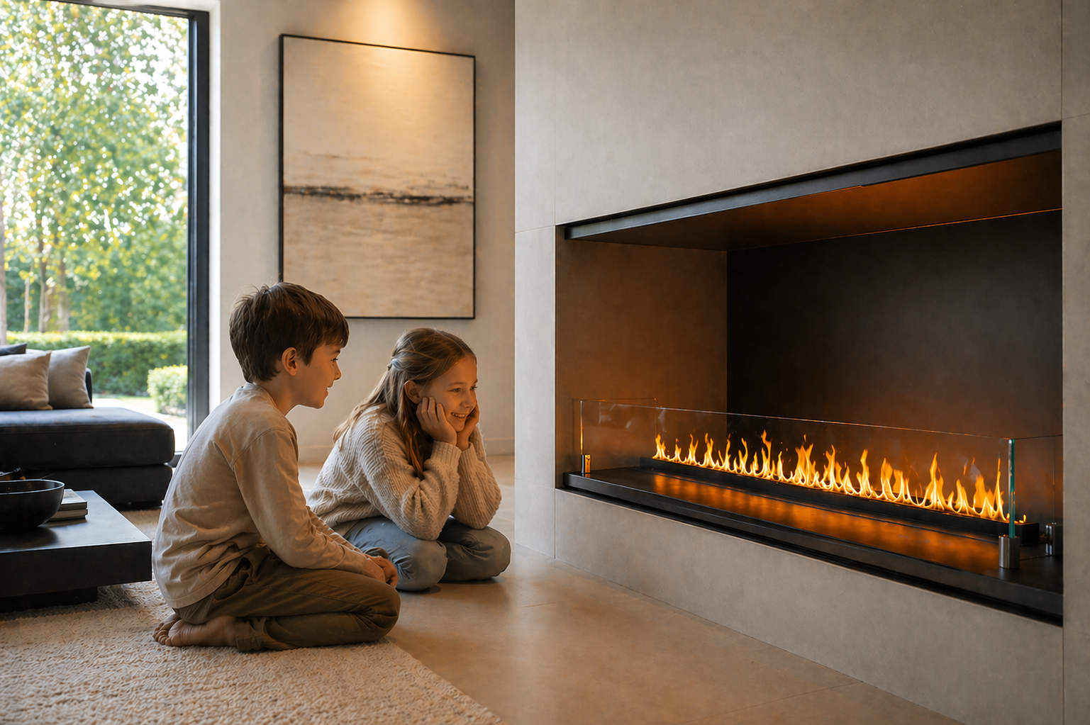 3D Water Vapor Fireplace, Smart Electric flame Fireplace